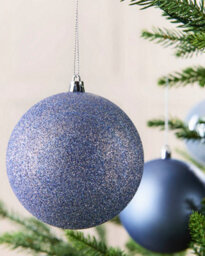 Werchristmas Set Of 9 Shatterproof Baubles, Ice Blue, 10 Cm - thumbnail 3