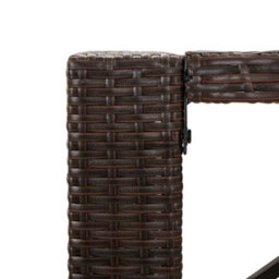 Berkfield Bar Table With Glass Top Brown 145X80X110 Cm Poly Rattan - thumbnail 5