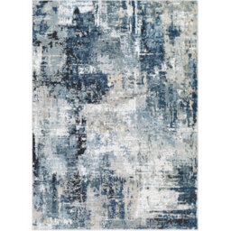 Livabliss Jolie-Abstract Blue Grey Beige Black Modern Marble Living Dining Bedroom Rug 140 X 200 Cm Easy Care, Non Shedding - thumbnail 2
