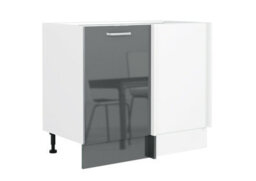 Impact Furniture Kitchen Corner Base Unit Straight Line Cupboard 110Cm 1000mm Soft Close Grey Gloss Luxe - thumbnail 1