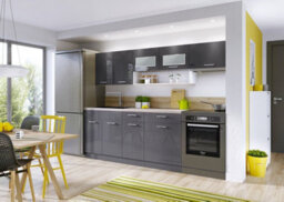 Impact Furniture Kitchen Corner Base Unit Straight Line Cupboard 110Cm 1000mm Soft Close Grey Gloss Luxe - thumbnail 7