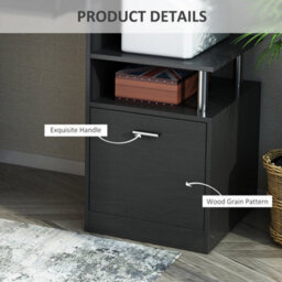 Homcom Wood Computer Desk Laptop Workstation Drawer Shelf For Home Office - thumbnail 5