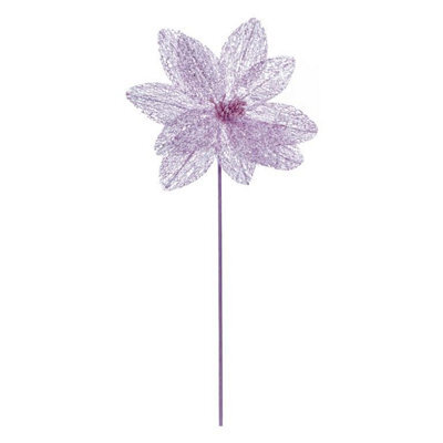 Premier Poinsettia Christmas Decoration Lilac (One Size)