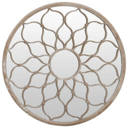 Berkfield Garden Mirror Sand 40X3 Cm Iron Round For Outdoor Use - thumbnail 2