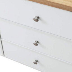 Timber Art Design Astbury 6 Drawer Bedroom Cabinet Chest Of Drawers White And Oak - thumbnail 7