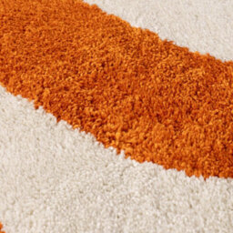 The Rugs Joli Orange And White Wavy Rug Soft Dense Pile Easy To Clean And Pet Friendly For Living Rooms And Bedrooms - thumbnail 5
