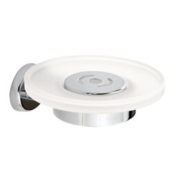 Showerdrape Eternity Stainless Steel Chrome & Glass Soap Dish Wall Mounted