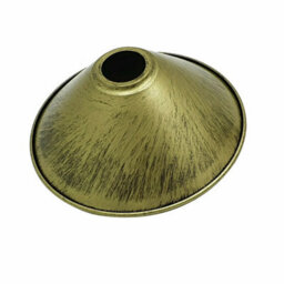 22Cm Cone Lamp Shade Modern Ceiling Table Light Shade, Easy Fit,brushed Brass Metal Lampshade For Living Room Bedroom Uk