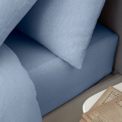 Catherine Lansfield Brushed Cotton Fitted Sheet Lansfield Blue - image 1