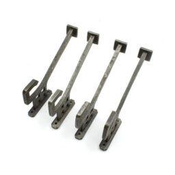 Oakcrafts - Antique Cast Iron Flat Top Tudor Hat & Coat Hooks - Pack Of 4 - thumbnail 3