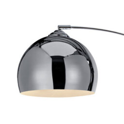 Teamson Home Arc Curved Standing Floor Lamp With Bell Shade & Marble Base - Chrome/white Marble - thumbnail 5