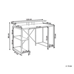 Wyld And Coco Novatech Gaming Desk White Led With 3-Tier Side Shelving And Raised Monitor Stand - thumbnail 4