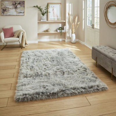 eXtreme Polar Plush Light Grey Soft Shaggy Rug 120 X 170Cm - image 1
