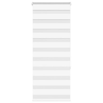 Berkfield Zebra Blind White 55X150 Cm Fabric Width 50.9 Cm Polyester - image 1