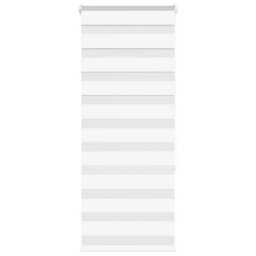 Berkfield Zebra Blind White 55X150 Cm Fabric Width 50.9 Cm Polyester - thumbnail 1