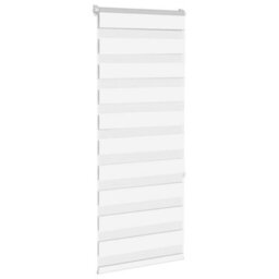 Berkfield Zebra Blind White 55X150 Cm Fabric Width 50.9 Cm Polyester - thumbnail 3