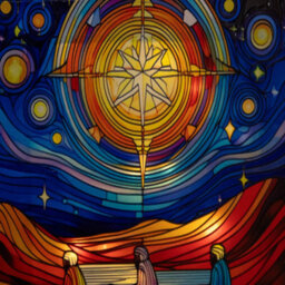 Samuel Alexander 21Cm Dual Powered Three Wise Men Stained Glass Light Up Christmas Decoration With Leds - thumbnail 4