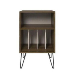 Turntable Stand Bookcase Stand In Brown Oak - thumbnail 4