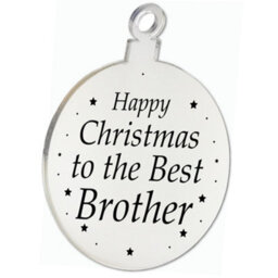Red Ocean Christmas Gift For Brother Christmas Tree Decoration Engraved Bauble Gift For Him - thumbnail 5