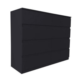 Home Treats 8 Chest Of Drawer Black Deep Chest Of Wooden Drawers - thumbnail 7
