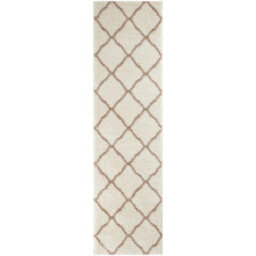 The Rugs Moroccan Shaggy Rugs And Runners Soft  High Pile Ivory And Beige Living Room Kitchen Hallway 730 - thumbnail 1