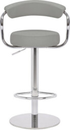 Lamboro Zenith Deluxe Kitchen Bar Stool, Height Adjustable Swivel Gas Lift, Home Bar & Breakfast Barstool, Faux-Leather, Slate Grey - thumbnail 2