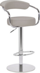 Lamboro Zenith Deluxe Kitchen Bar Stool, Height Adjustable Swivel Gas Lift, Home Bar & Breakfast Barstool, Faux-Leather, Slate Grey