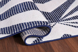Valencia Modern Crystal Design Carved Area Rugs Navy 200X290 Cm - thumbnail 4