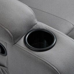 More4Homes Caesar Grey Technology Fabric Manual Recliner Rocking Swivel Heat & Massage Chair - thumbnail 7