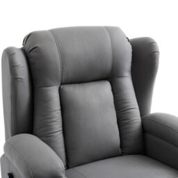 More4Homes Caesar Grey Technology Fabric Manual Recliner Rocking Swivel Heat & Massage Chair - thumbnail 6