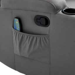 More4Homes Caesar Grey Technology Fabric Manual Recliner Rocking Swivel Heat & Massage Chair - thumbnail 8