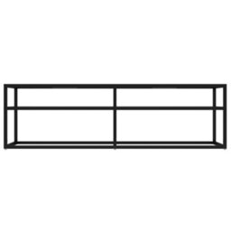 Berkfield Tv Cabinet Transparent 140X40X40.5 Cm Tempered Glass - thumbnail 3
