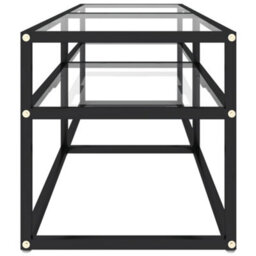 Berkfield Tv Cabinet Transparent 140X40X40.5 Cm Tempered Glass - thumbnail 4