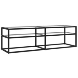 Berkfield Tv Cabinet Transparent 140X40X40.5 Cm Tempered Glass - thumbnail 2