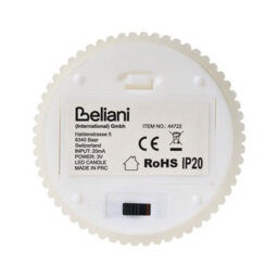 Beliani Set Of 6 Led Candles Noisette 10/16 Cm Off-White - thumbnail 6