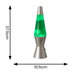 Valuelights Razzo Led White And Green With Silver Base Retro Lava Lamp Desk Table Light - thumbnail 5