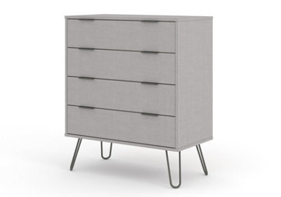 Core Products Augusta Industrial Grey 4 Drawer Chest H90.3Cm X W76.5Cm X D39.5Cm - image 1