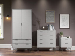 Core Products Augusta Industrial Grey 4 Drawer Chest H90.3Cm X W76.5Cm X D39.5Cm - thumbnail 2