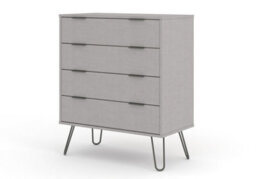 Core Products Augusta Industrial Grey 4 Drawer Chest H90.3Cm X W76.5Cm X D39.5Cm - thumbnail 1
