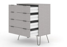 Core Products Augusta Industrial Grey 4 Drawer Chest H90.3Cm X W76.5Cm X D39.5Cm - thumbnail 5