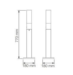 Steinel Gl 65 Anthracite Led Pathway Light Aluminium Opal Glass 77 Cm High Ip44 - thumbnail 3
