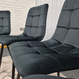 Kosy Koala Dining Chairs Set Of 6 Black Tufted Chairs Velvet Chairs - thumbnail 7
