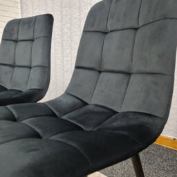 Kosy Koala Dining Chairs Set Of 6 Black Tufted Chairs Velvet Chairs - thumbnail 8