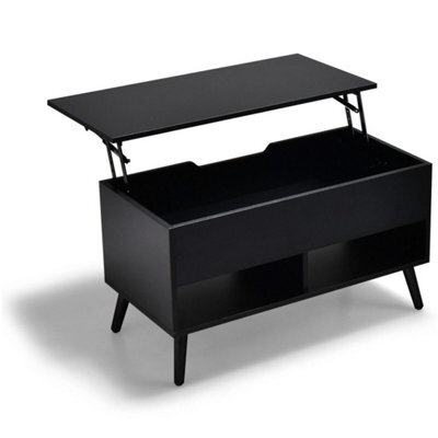Lift Top Coffee Table Modern Flip Top Cocktail Table Wooden Pull Up Center Table - image 1
