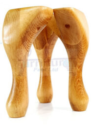 L&F Queen Anne Wooden Legs 150mm High Oak Wash Set Of 4 Replacement Furniture Feet Chairs Sofas Footstools (Self Fixed) - thumbnail 6