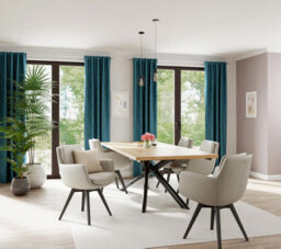 Bricoflor Blackout Curtain With Concealed Loops  - Blue - 2,45 X 1,40 M - Plain - thumbnail 2