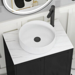 Royal Bathrooms Royal Bathroom Elmore 800mm Matt Pebble Grey Freestanding Vanity Unit 2 Drawer With Carrara White Undrilled Worktop & No Basin - thumbnail 4