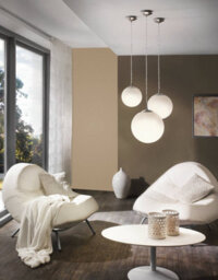 Eglo Rondo White Glass And Metal 1 Light Ceiling Pendant, (D) 30Cm - thumbnail 4