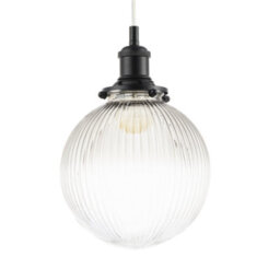 Happy Homewares Traditional Vintage Lantern Pendant Light In Matte Black With Glass Shade - thumbnail 3