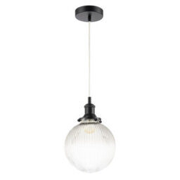 Happy Homewares Traditional Vintage Lantern Pendant Light In Matte Black With Glass Shade - thumbnail 2
